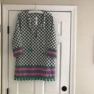 New J.Crew print beach coverup size M